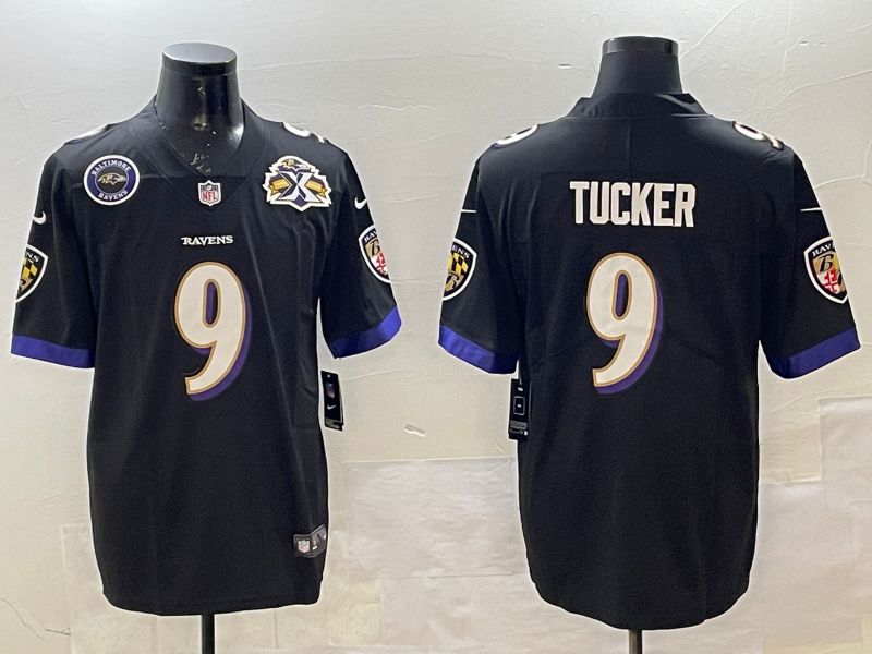 Men Baltimore Ravens #9 Tucker Black Second generation 2024 Nike Limited NFL Jersey style 4